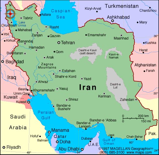 Iran Map | Infoplease
