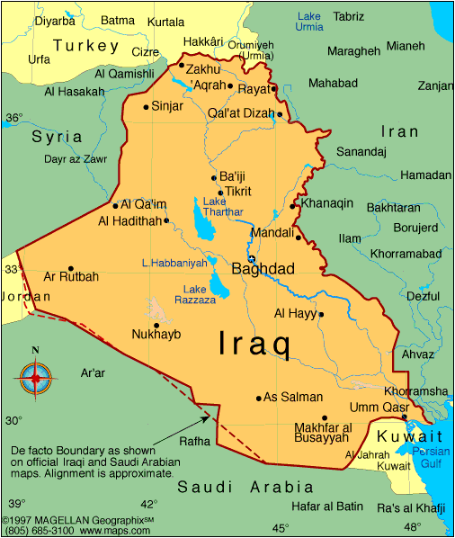 Where Is Iraq On The Map Iraq Map | Infoplease