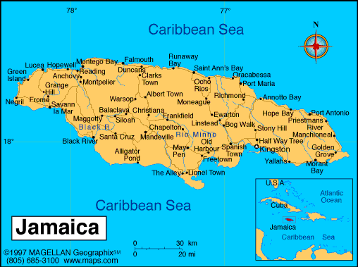 jamaican map