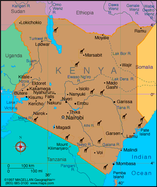 Kenya Map | Infoplease