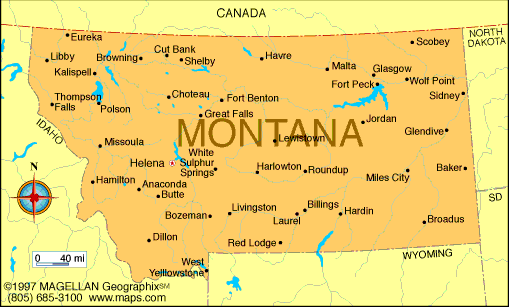 Show Me Montana On A Map Montana Map | Infoplease