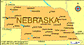 Map of Nebraska.