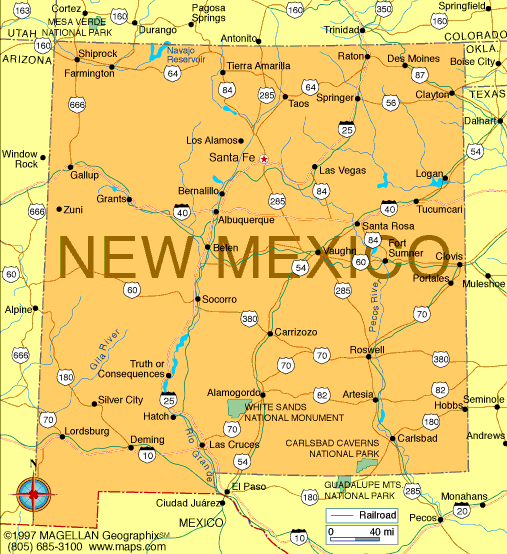 New Mexico Map | Infoplease