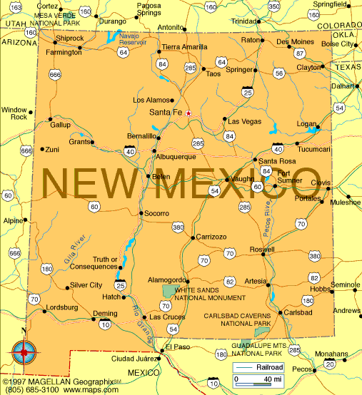 Show Me A Map Of New Mexico New Mexico Map | Infoplease