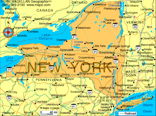 New York Map | Infoplease