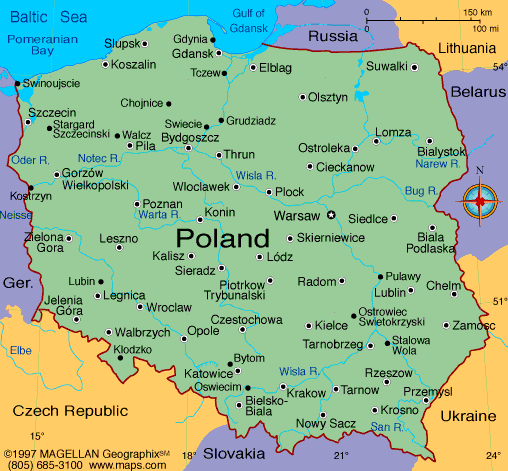 Image result for poland map
