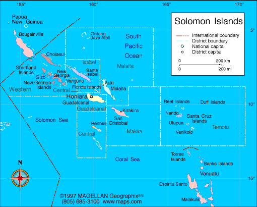 Solomon Islands Map | Infoplease