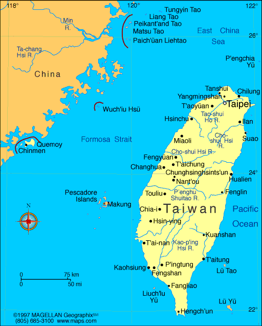 Taiwan Map | Infoplease