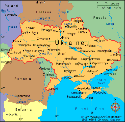 Ukraine Map | Infoplease