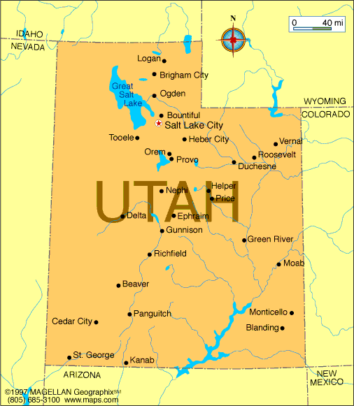 Utah Map With Cities Utah Map | Infoplease