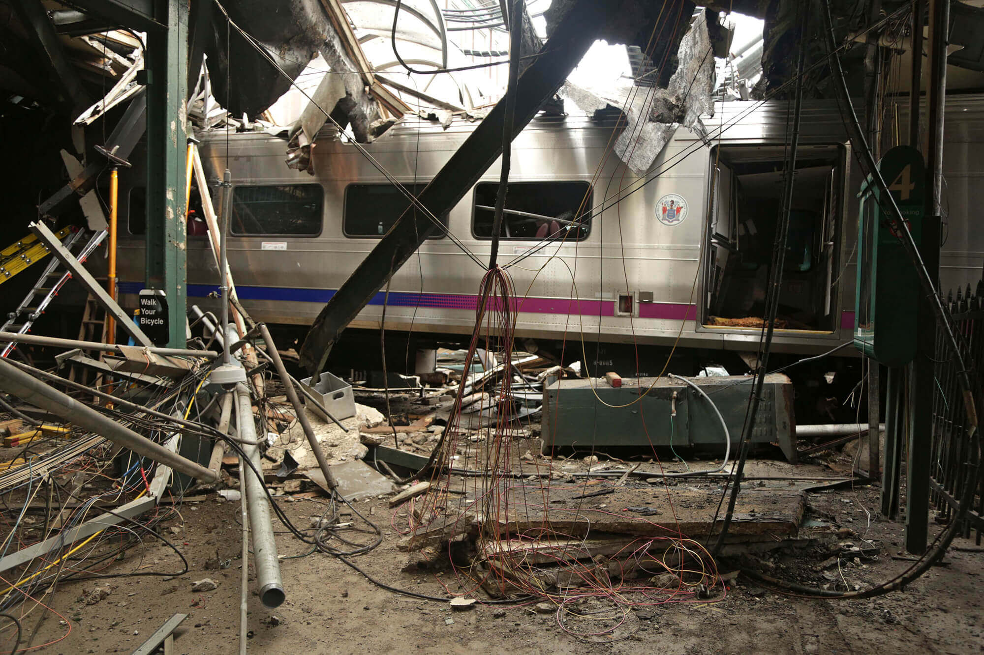Image of crashed train