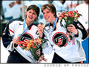 The USA Women's Hockey team wins at the Nagano Olympics