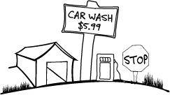 Car wash sign