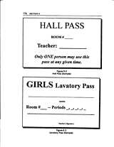 Hall Pass And Lavatory Pass Samples Printable (Pre-K - 7th Grade ...