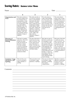 Business Letter Rubric Scoring Rubric: Business Letter/Memo