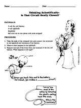 Closed Circuits Printable (6th - 10th Grade) - TeacherVision.com