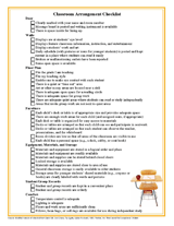 Classroom Arrangement Checklist