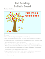 Fall Reading Bulletin Board Printable (2nd - 4th Grade) - TeacherVision.com