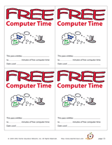 Free Computer Time Award Printable (Pre-K - 5th Grade) - TeacherVision.com