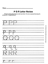 p q r letter review printable pre k teachervisioncom