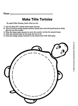 Make Tillie Tortoise Printable (Pre-K) - TeacherVision.com