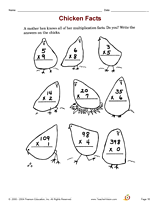 Chicken Facts Printable (3rd Grade) - TeacherVision.com