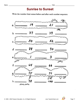 Sunrise Sunset Worksheet For Kindergarten