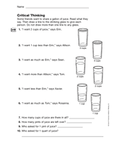 Critical thinking problems for 3rd grade