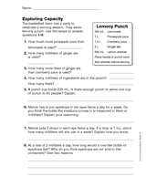 metric system exploring capacity gr 4 printable 4th grade