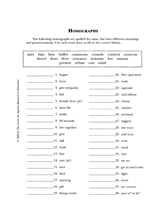 homographs printable 4th 6th grade teachervisioncom