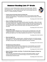 Reading List For 5th Graders