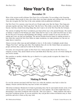 New Year's Eve: Printable Activity for Students (Grades 3-5