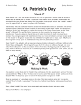 St. Patrick's Day Activities (Printable, K-5th Grade) - TeacherVision.com