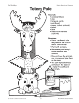 Totem Pole Printable (K - 2nd Grade) - TeacherVision.com