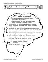 Brainstorming Rules Graphic Organizer (4th - 8th Grade) - TeacherVision.com