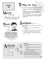 A Man, a Plan, a Canal. Panama. Printable (K - 8th Grade