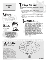 First Hot-Air Balloon Flight Printable (K - 8th Grade) - TeacherVision.com