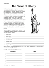 the statue of libertys history printable 3rd 5th grade