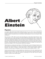 Albert einstein essay