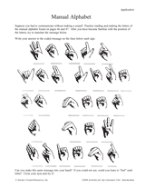 Manual Alphabet Secret Message (Sign Language Printable, 3rd-5th Grade ...