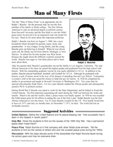 Man Of Many Firsts Ralph Bunche Printable 5th 8th Grade Teachervision Com