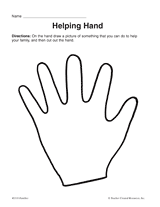 Download Helping Hand Printable (Pre-K - 1st Grade) - TeacherVision.com