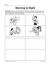 Morning to Night Printable (Pre-K - 1st Grade) - TeacherVision.com