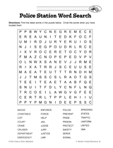 Police Station Word Search Printable (2nd - 5th Grade) - TeacherVision.com