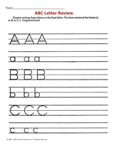abc letter review printable pre k 2nd grade