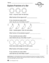 Fractions in a Set Printable (K - 2nd Grade) - TeacherVision.com