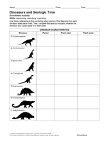 Activity: Dinosaurs and Geologic Time - Earth Science Printable (6th ...