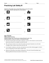 Practicing Lab Safety III Printable (6th - 12th Grade) - TeacherVision.com