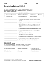 developing science skills ii printable 6th 12th grade