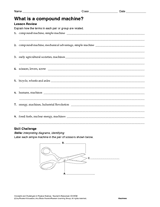 What Is a Compound Machine? Printable (6th - 12th Grade